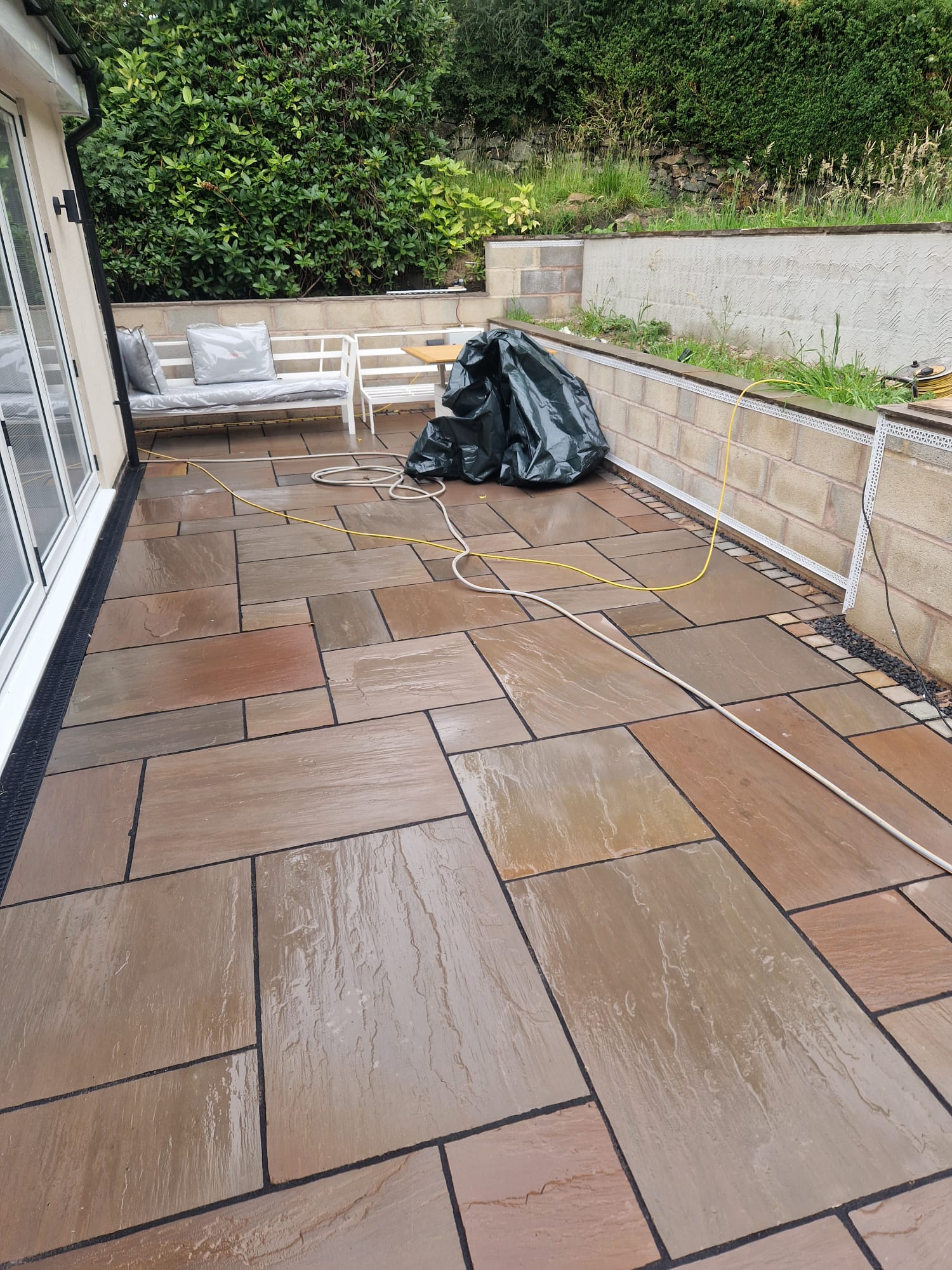 Indian sandstone patio
